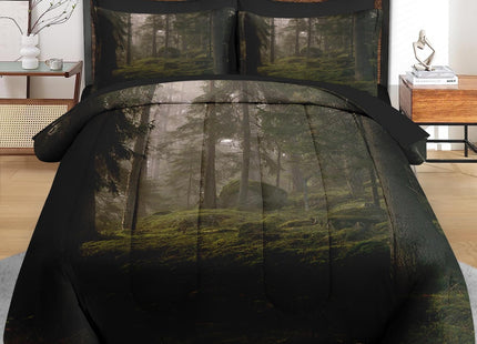 Pamnest Queen Comforter Set with Sheets, 7 Pieces Tree Forest Bedding