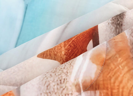 FUYEUN Beach Ocean Comforter Set Full, Seashell Starfish Bedding for Teens