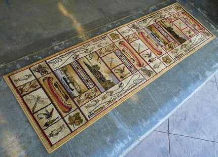 Champion Rugs Cabin Getaway Novelty Lodge Pattern Wildlife Nature Canoe Fishing Area Rug (2 Feet 2 Inch X 7 Feet 2 Inch Runner)