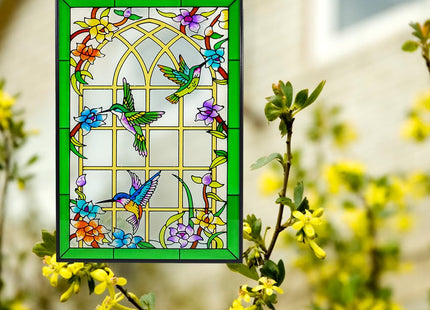 Viveta Hummingbird Stained Glass Window Hanging, Suncatchers