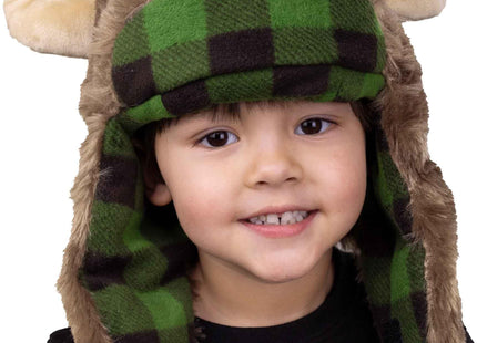 Lazy One Critter Cap Hat for Kids, Fun, Cold-Weather Kid Hats (Moose, S)