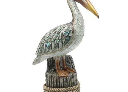 Lukitas Standing Pelican Statue and Sculpture Coastal Decor, Resin 14''