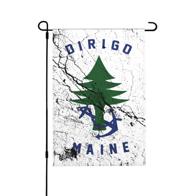 Ensign Of Maine Texture Effect Garden Flags for Outside 12x18 Inch Double Sided Burlap Small Garden Flag Yard Outdoor Lawn Home Decor Cute Welcome Banner