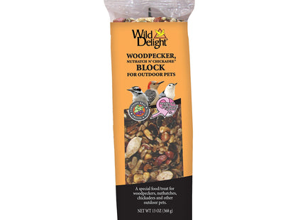 Wild Delight Woodpecker, Nuthatch N' Chickadee Block, 13oz