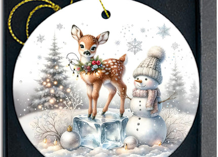 Deer & Reindeer Christmas Ornaments - Snowman, Deer & Reindeer Decor for Christmas Tree