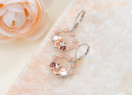 Grmdit Squirrel Earrings Sterling Silver Squirrel Earrings for Women Squirrel Jewelry Gifts for Women Men Gifts