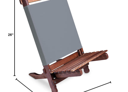BYER OF MAINE Pangean Lounger Chair, and Beach Use in Granite, Portable