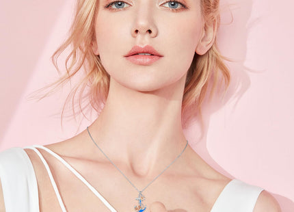 925 Sterling Silver Anchor Necklace for Women