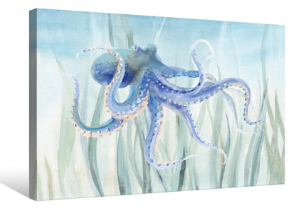 Ocean Wall Decor Octopus Canvas Wall Art for Bathroom Under The Sea Blue Coastal Decor for Home Nautical Prints for Bedroom Kitchen Restroom 36x24Inch