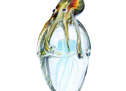 QFkris 5.5" Glass Octopus Figurine for Home Decor