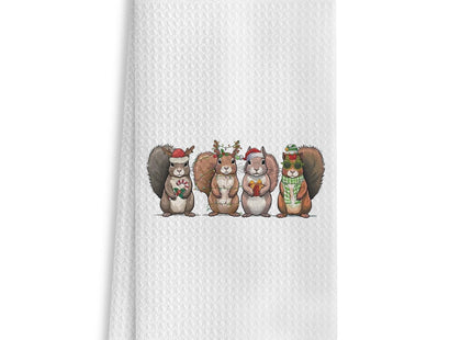Christmas Squirrel Kitchen Towels, Squirrel Gifts, Christmas Dish Towels Tea Towel for Kitchen Bathroom, 16x24 Inch