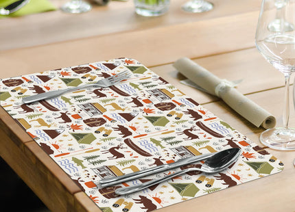 CounterArt Lodge Life Reversible Easy Care Placemat 4 Pack