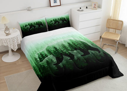 Feelyou Bear Bedding Set Kids Forest Comforter Set Boys Girls Decor