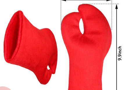 Crawfish Headband Lobster Claw Gloves, Sea Ocean Costume Accessory Red