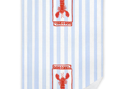 JINYO Maine Lobster Kitchen Towels, East Coast Beach Dish Towels Tea Towel, Preppy Coastal Decor, New England Style Hand Towels for Bathroom, Crawfish Decorations, 16x24 Inch