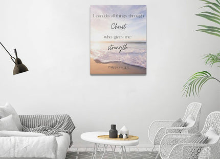 Tijuboni Coastal Christian Bible Verse Wall Art 16"x20"
