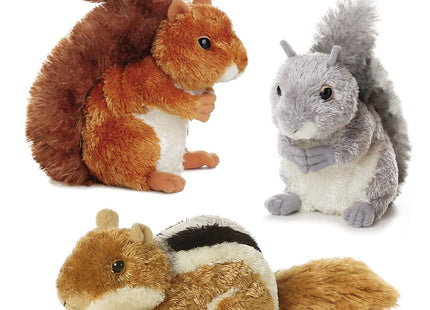 Aurora Bundle Squirrel, Chipmunk and Red Squirrel Woodland Park Mini Flopsies