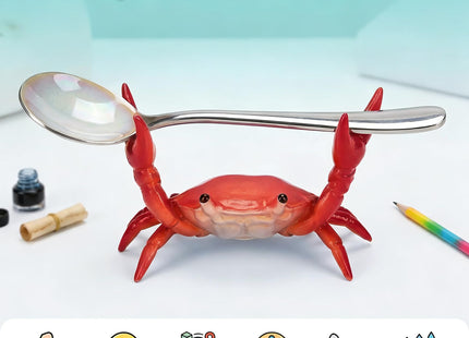 IYHVIXN 3 Packs Desk Crab Pen Holder,Creative Crab Pen Stand Holder,Weightlifting Crabs Penholder Bracket Storage,New Cute Crab-Shaped Pen Holders,Funny Desk Decor for Office Desks,Studio