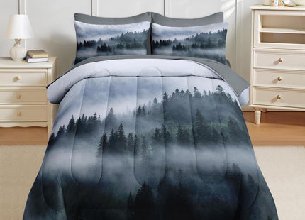 Nesker Twin Comforter Set with Sheets, 5 Pieces Pine Tree Bedding