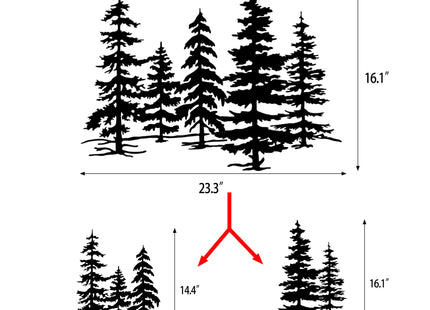 Xedatric Metal Pine Tree Wall Art Forest Decor