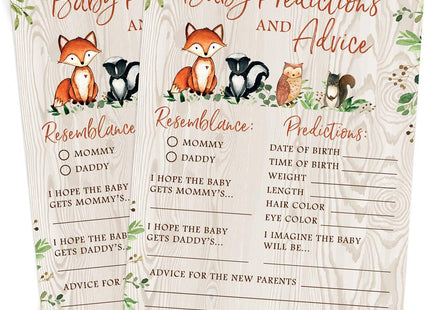 Woodland Baby Shower Game Set - 5 Activities for 50 Guests, Woodland Theme