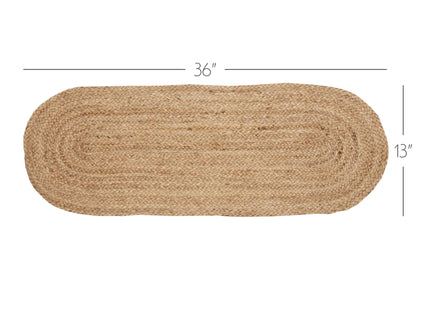 VHC Brands Coastal Farmhouse Jute Table Runner, Natural, 13x36