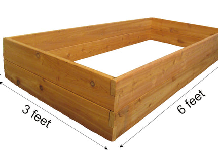 Infinite Cedar Premium Cedar Raised Garden Bed - 3' x 6' x 11" - Handcrafted in Maine from North American Western Red Cedar Wood