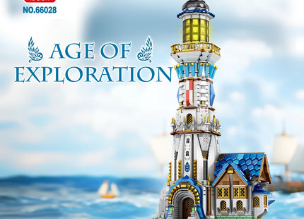 Reobrix Medieval Lighthouse Building Kit with Lights 2966PCS