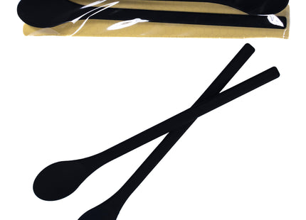 Honey Bear Kitchen Silicone Cocktail Stirs for Tall Drinkware, Set of 2 (Black Bear Black)