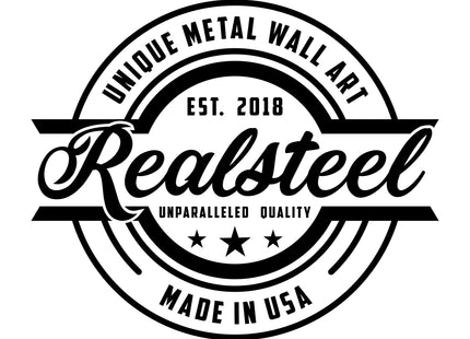 RealSteel Personalized Lake Campfire Monogram Metal Sign – Custom Family Name Wall Art for Lake House, Campground, Fire Pit & Deer Lease – Rustic Outdoor & Indoor Décor – Unique Gift – Made in USA