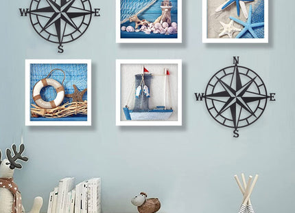 Resama Black Metal Decorative Nautical Compass Wall Décor
