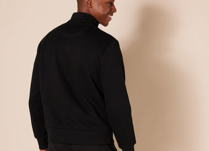 Amazon Essentials Men's Long-Sleeve Quarter-Zip Pullover Fleece Sweatshirt, Midweight, Black, Large