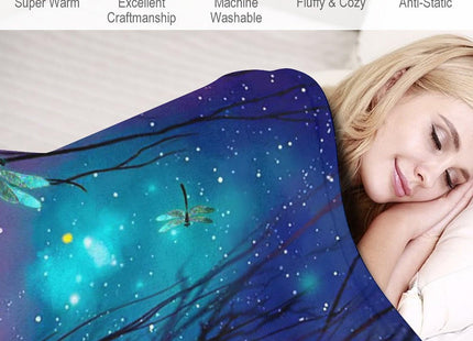 Dragonfly Blanket Dragonfly Gifts for Girls Throw Blankets Soft Blanket Warm Fleece Flannel Plush Blankets for Bed Sofa Couch 40"x50"