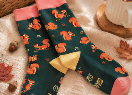 Zmart Funny Squirrel Socks - Squirrel Squad Gift Box for Women Men