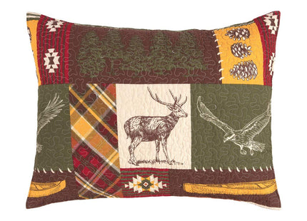 C&F Home Keaton Forest Lodge Cabin Woods Bear Elk Moose King 3 Piece Quilt Set 100% Cotton Lightweight Machine Washable Reversible Bedspread Coverlet King 3 Piece Set Green