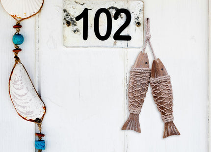 Antique Wood Fish Nautical Decor Decorative Hanging Fish Ornament