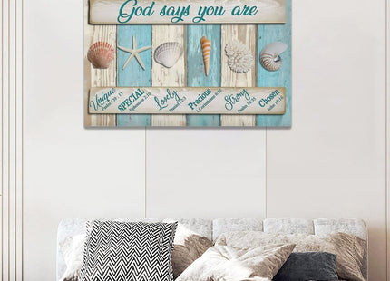 Tijuboni Ocean Nautical Seashell Wall Art 16"x24"