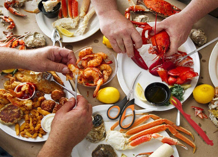 20-Pack Crab Crackers and Tools Set,Seafood Boil Party Supplies Includes 6 Crab Crackers, 6 Lobster Shellers, 6 Crab Leg Forks/Picks and 2 Seafood Scissors & Black Storage Bag - Nut Cracker Set