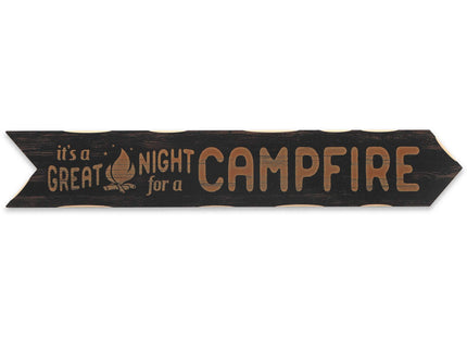 Great Night for a Campfire Arrow Wood Wall Decor