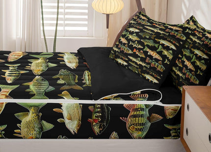 Feelyou Fishing Comforter Set Full Zipper Bedding Set