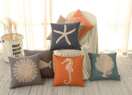 TRENDIN Octopus Pillow Cover 18x18 inch Grey Square Throw Pillowcase Home Chair Office Ocean Decor Linen Cushion Cover for Sofa Couch PL729TR