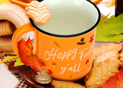 Pumpkin 2 Pcs Fall Coffee Mug Happy Fall Y'all Autumn Pumpkin Mugs Orange