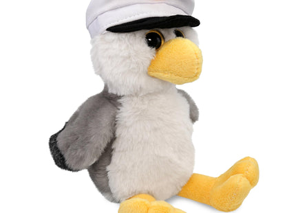 DolliBu Plush Seagull Stuffed Animal - Soft Huggable Gray Seagull Sailor, Adorable Playtime Plush Toy Animal, Cute Sea Bird Cuddle Gifts for Kids & Adults - 8 Inch