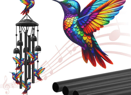 Hummingbird Wind Chimes for Outside,Metal Chime,Hummingbird Gifts for Women