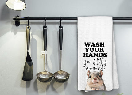 KTYHD Wash Your Hands Kid Squirrel Bathroom Towels, Kids Animal Girls Boys Dish Towel for Bathroom, Squirrel Love Gifts