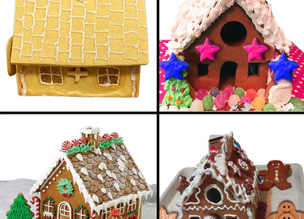 Gingerbread House Cookie Cutter Set - 3D Christmas Cookie Cutters - 10Pcs Gingerbread House Kit for Christmas, Halloween, Holiday, Winter (Gift Package)