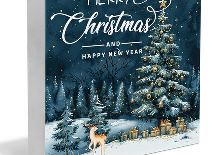 Merry Christmas Wooden Sign Deer & New Year Home Decor