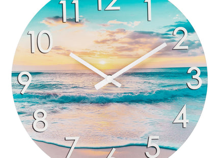 Alarllok Outdoor Clock Waterproof 12 Inch Beach Coastal Decorative