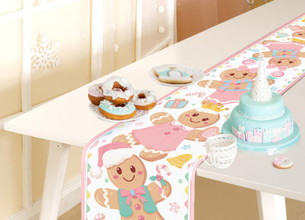 Unittype Christmas Pink Gingerbread Table Runner, 13 x 72 Inch