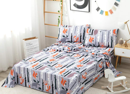 JSD Woodland Animals Kids Twin Sheet Set 3 Piece